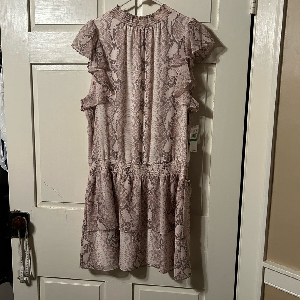 1. State NWT Snake Print Ruffle Dress